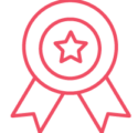 award ribbon with star in the middle