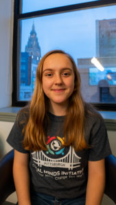 Photo of Madeline King in global minds shirt